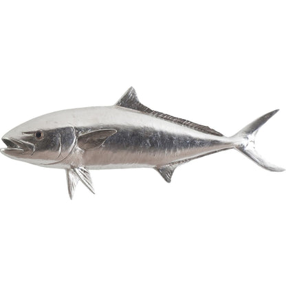 Yellow Tailed King Fish by Phillips Collection in silver. Made from resin in a coastal style.