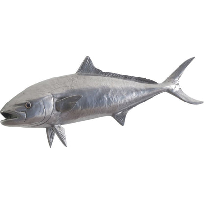 Yellow Tailed King Fish by Phillips Collection in silver. Made from resin in a coastal style.