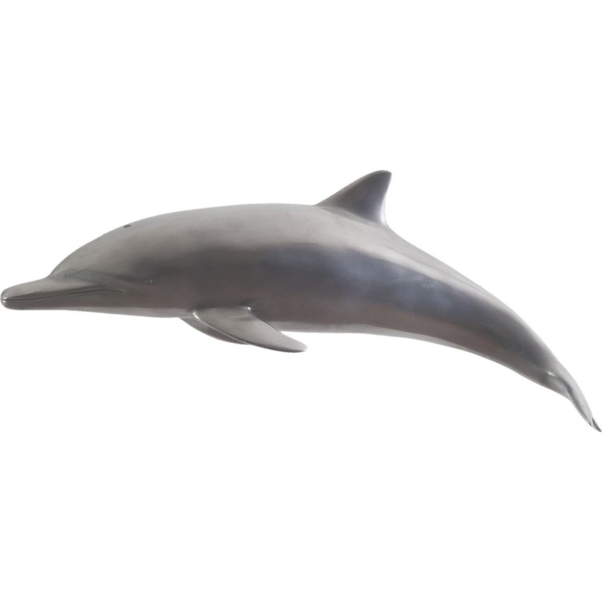 Dolphin by Phillips Collection in silver. Made from resin in a coastal style.