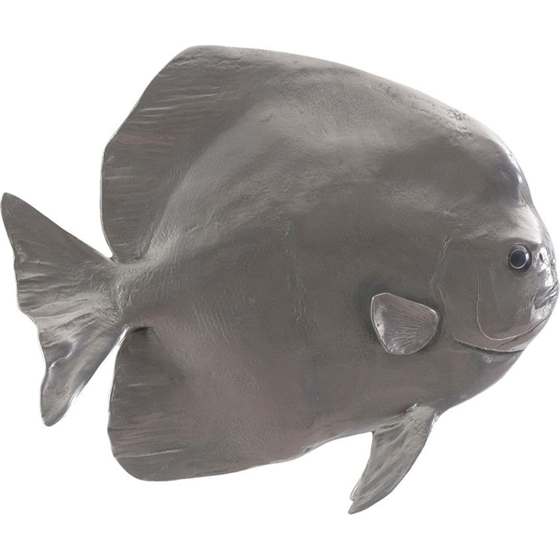 Australian Batfish by Phillips Collection in silver. Made from resin in a coastal style.