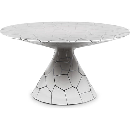 Crazy Cut Dining Table by Phillips Collection in silver. Made from metal in a eclectic & global style.