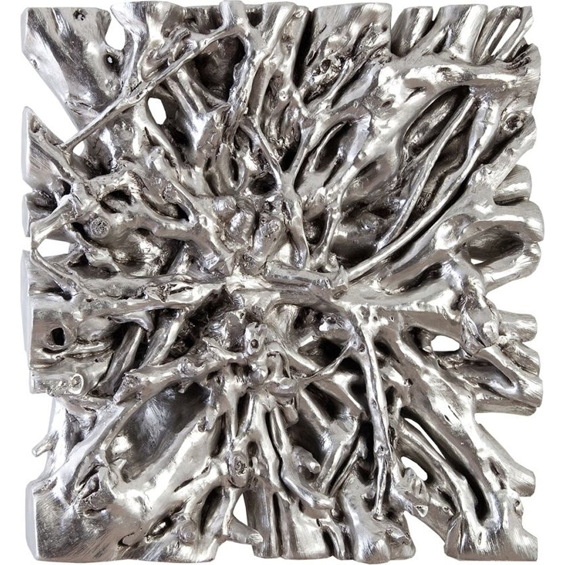 Square Root Wall Art by Phillips Collection in silver and silver leaf. Made from resin in a eclectic & global style.
