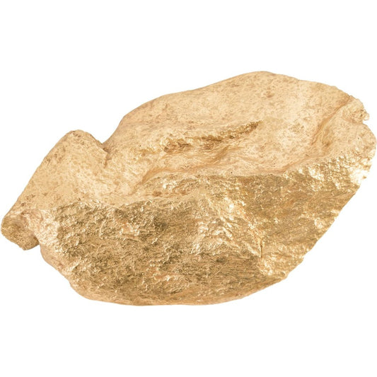 Boulder Wall Art by Phillips Collection in gold and gold leaf. Made from resin in a modern style.
