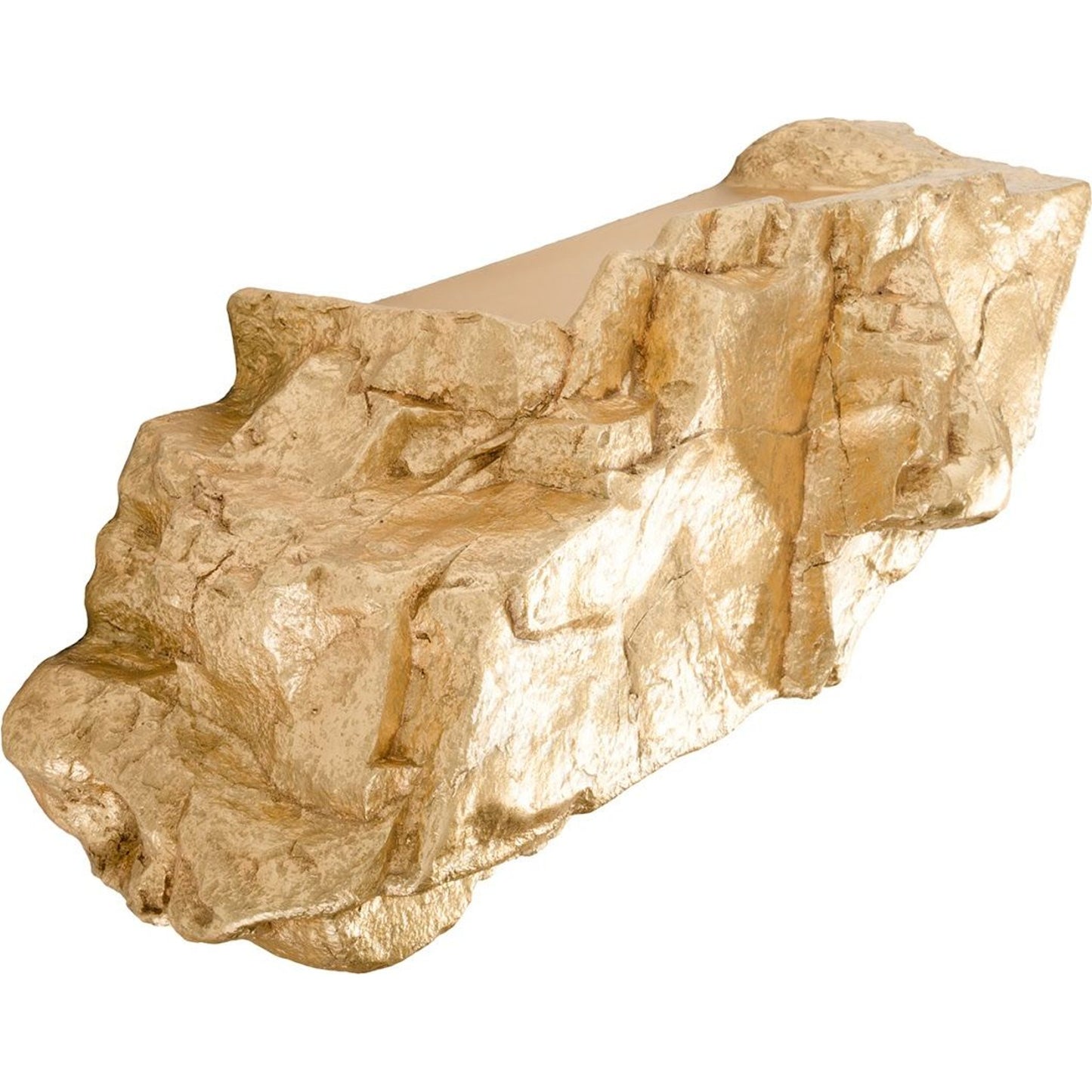 002 SR-820061 | Additional Silo | Boulder Shelf by Phillips Collection in gold and gold leaf. Made from resin in a modern style.