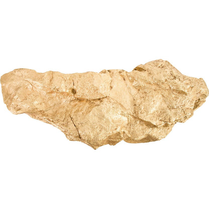 Boulder Shelf by Phillips Collection in gold and gold leaf. Made from resin in a modern style.