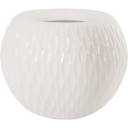 Ripple Planter I by Phillips Collection in black and gel coat. Made from resin in a modern style.