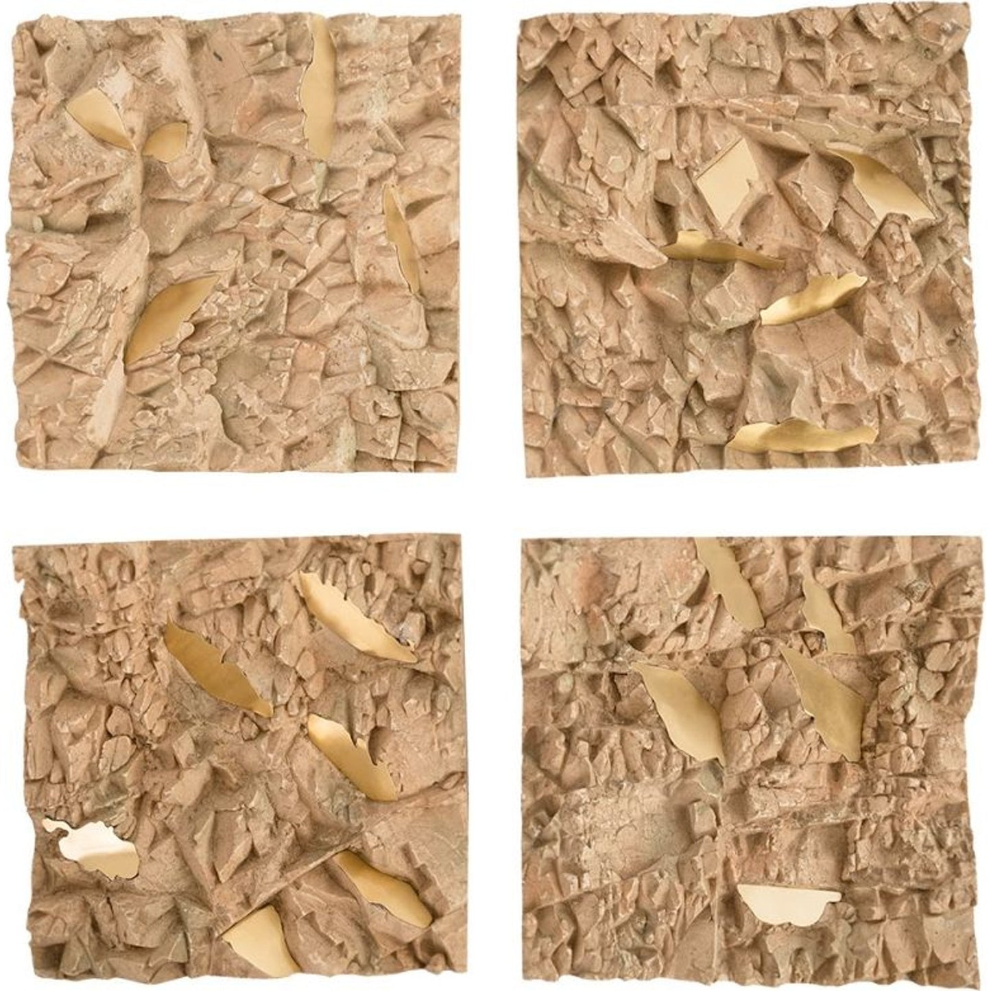 002 SR-820824 | Additional Silo | Rubble Wall Tile by Phillips Collection in brown, gold and brass. Made from resin composite, metal in a eclectic & global style.