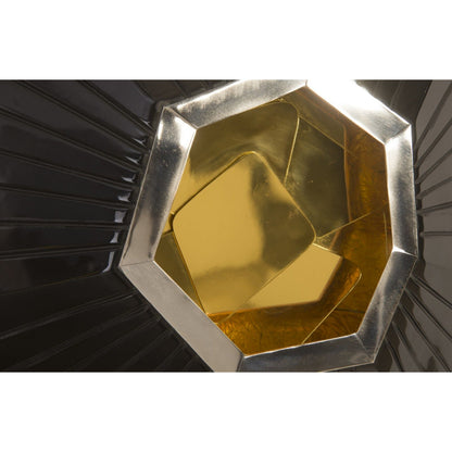 Hex Wall Tile by Phillips Collection in black, gold, silver and brass. Made from unique in a modern style.