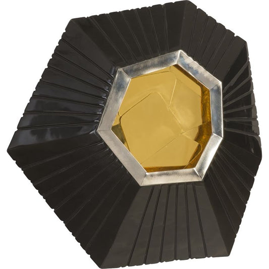 Hex Wall Tile by Phillips Collection in black, gold, silver and brass. Made from unique in a modern style.