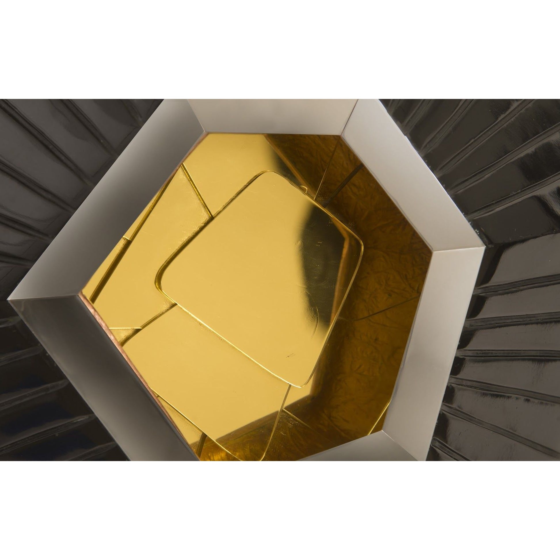 Hex Wall Tile by Phillips Collection in black, gold, silver and brass. Made from unique in a modern style.