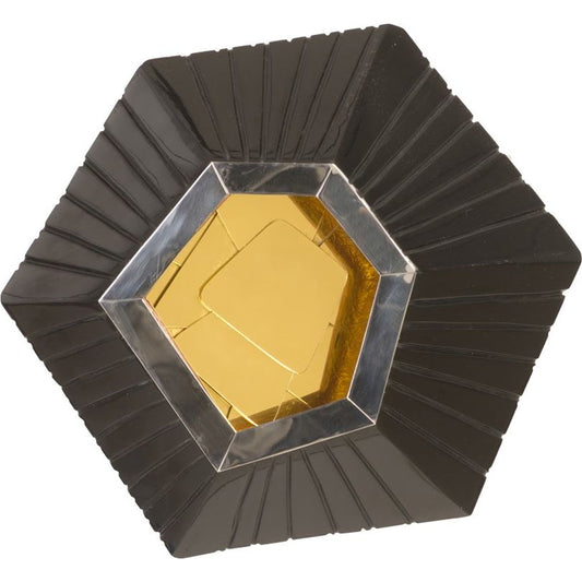 Hex Wall Tile by Phillips Collection in black, gold, silver and brass. Made from unique in a modern style.