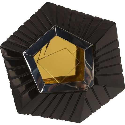 Hex Wall Tile by Phillips Collection in black, gold, silver and brass. Made from unique in a modern style.