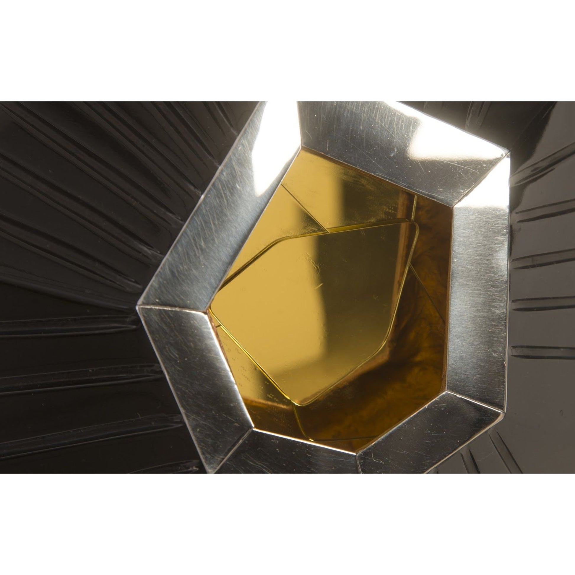 Hex Wall Tile by Phillips Collection in black, gold, silver and brass. Made from unique in a modern style.