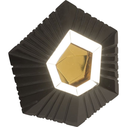 Hex Wall Tile by Phillips Collection in black, gold, silver and brass. Made from unique in a modern style.