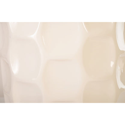 Mando Planter by Phillips Collection in white and gel coat. Made from resin in a modern style.