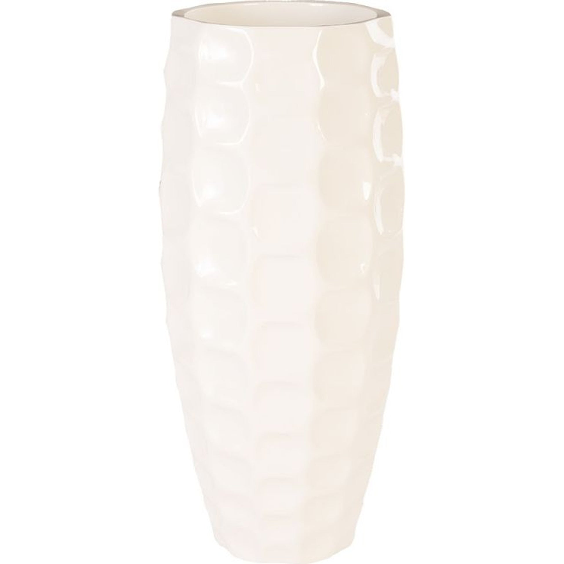Mando Planter by Phillips Collection in white and gel coat. Made from resin in a modern style.