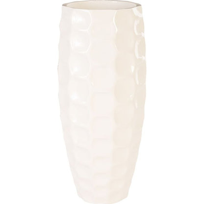 Mando Planter by Phillips Collection in white and gel coat. Made from resin in a modern style.