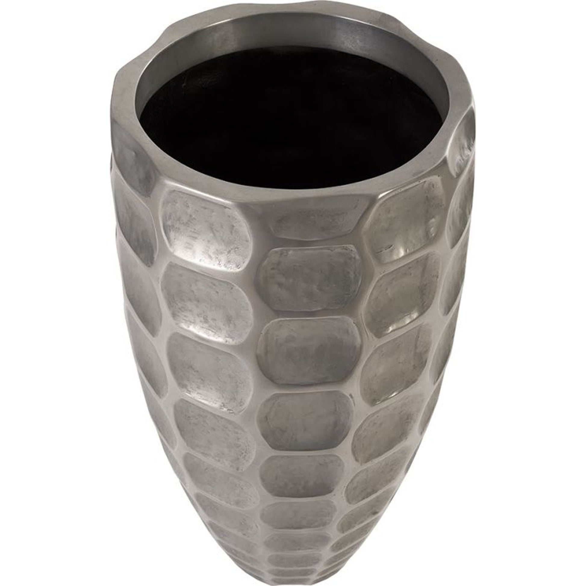 Mando Planter by Phillips Collection in white and gel coat. Made from resin in a modern style.