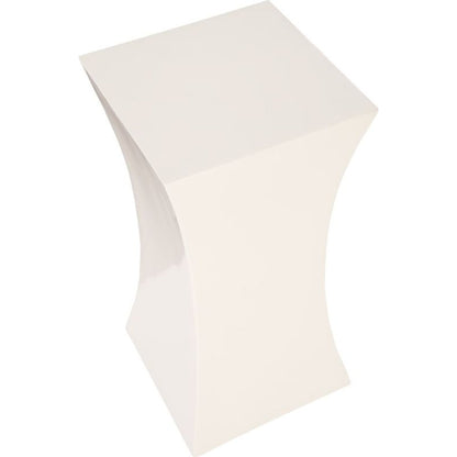 Paya Pedestal by Phillips Collection in white and gel coat. Made from resin in a modern style.