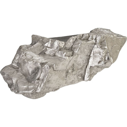 Boulder Shelf by Phillips Collection in gold and gold leaf. Made from resin in a modern style.