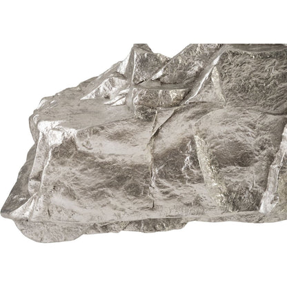 Boulder Shelf by Phillips Collection in gold and gold leaf. Made from resin in a modern style.