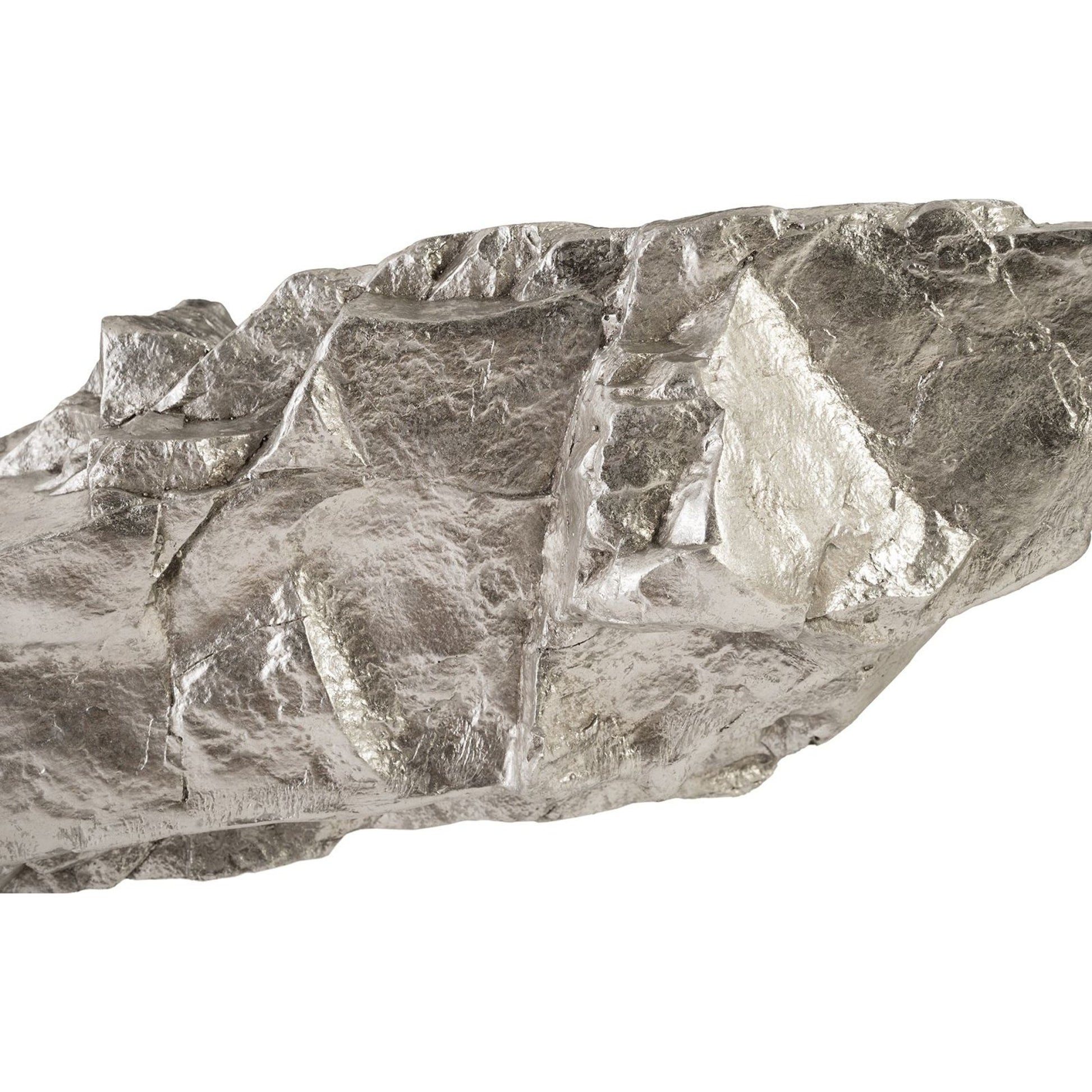 Boulder Shelf by Phillips Collection in gold and gold leaf. Made from resin in a modern style.