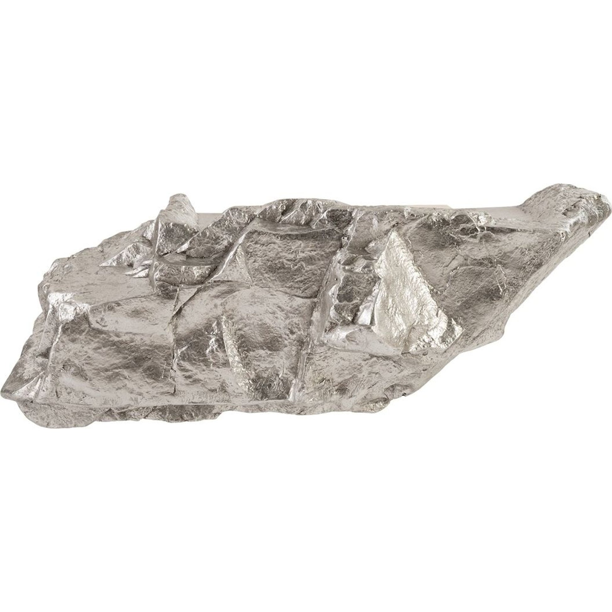 Boulder Shelf by Phillips Collection in gold and gold leaf. Made from resin in a modern style.