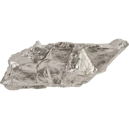 Boulder Shelf by Phillips Collection in gold and gold leaf. Made from resin in a modern style.