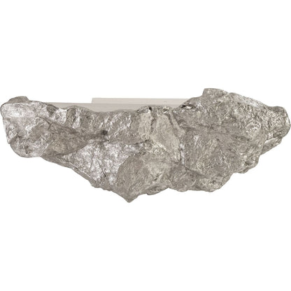 Boulder Shelf by Phillips Collection in gold and gold leaf. Made from resin in a modern style.