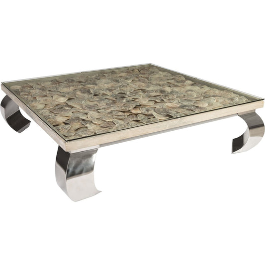 Shell Coffee Table by Phillips Collection. Made from shell in a modern style.