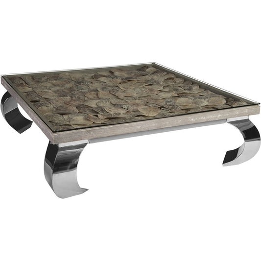 Shell Coffee Table by Phillips Collection. Made from shell in a modern style.