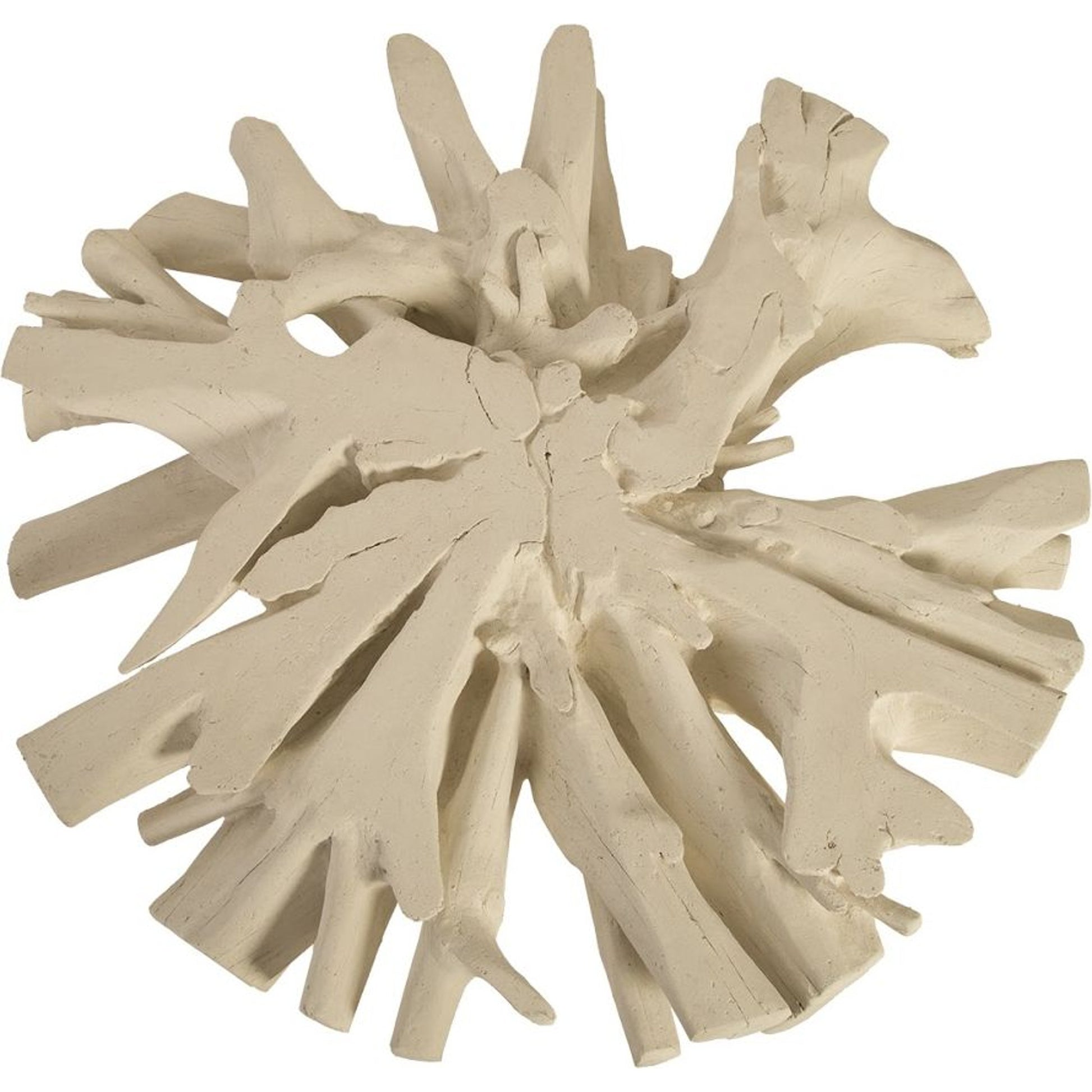 Cast Sonokeling Coffee Table by Phillips Collection in off white and white stone. Made from resin in a modern style.