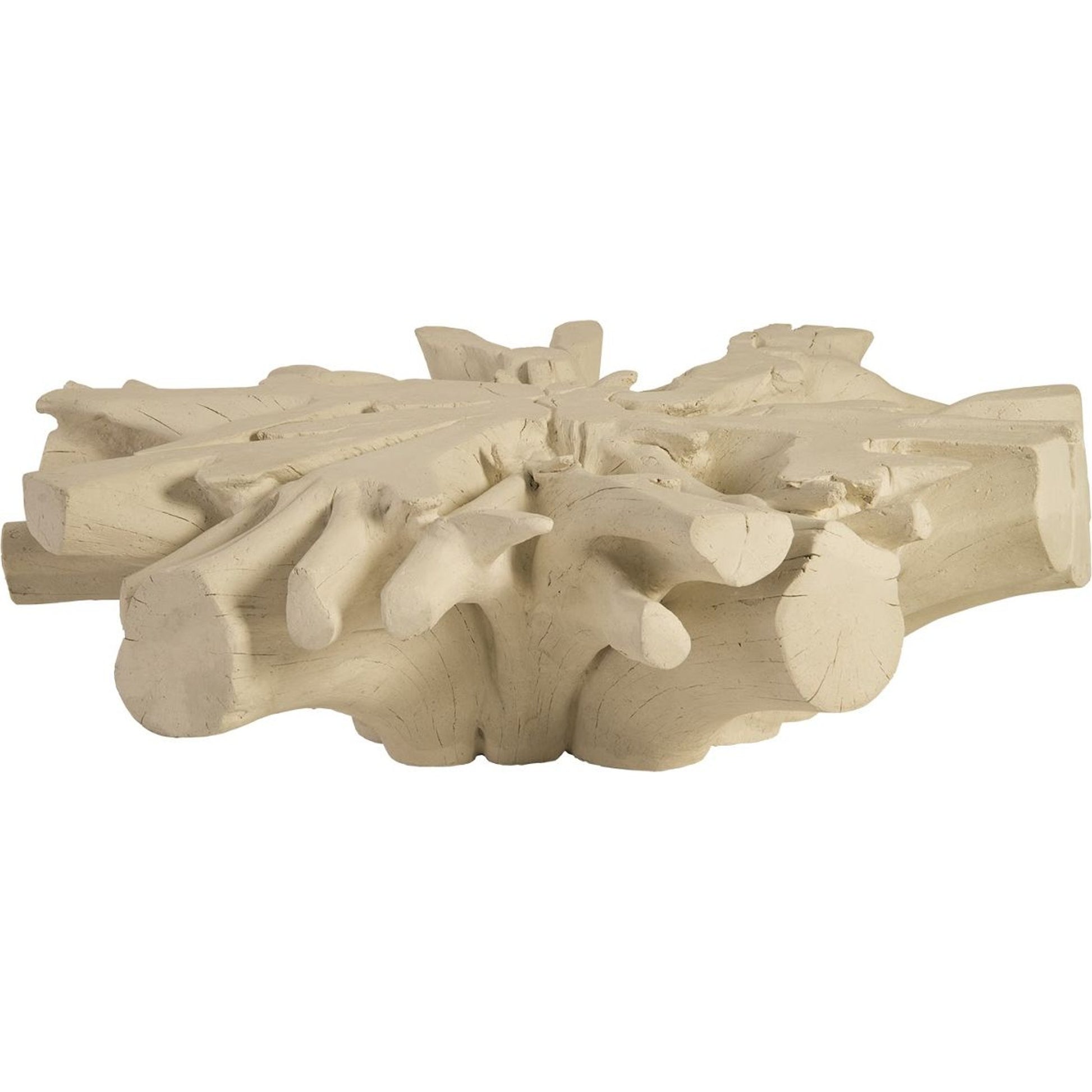 Cast Sonokeling Coffee Table by Phillips Collection in off white and white stone. Made from resin in a modern style.