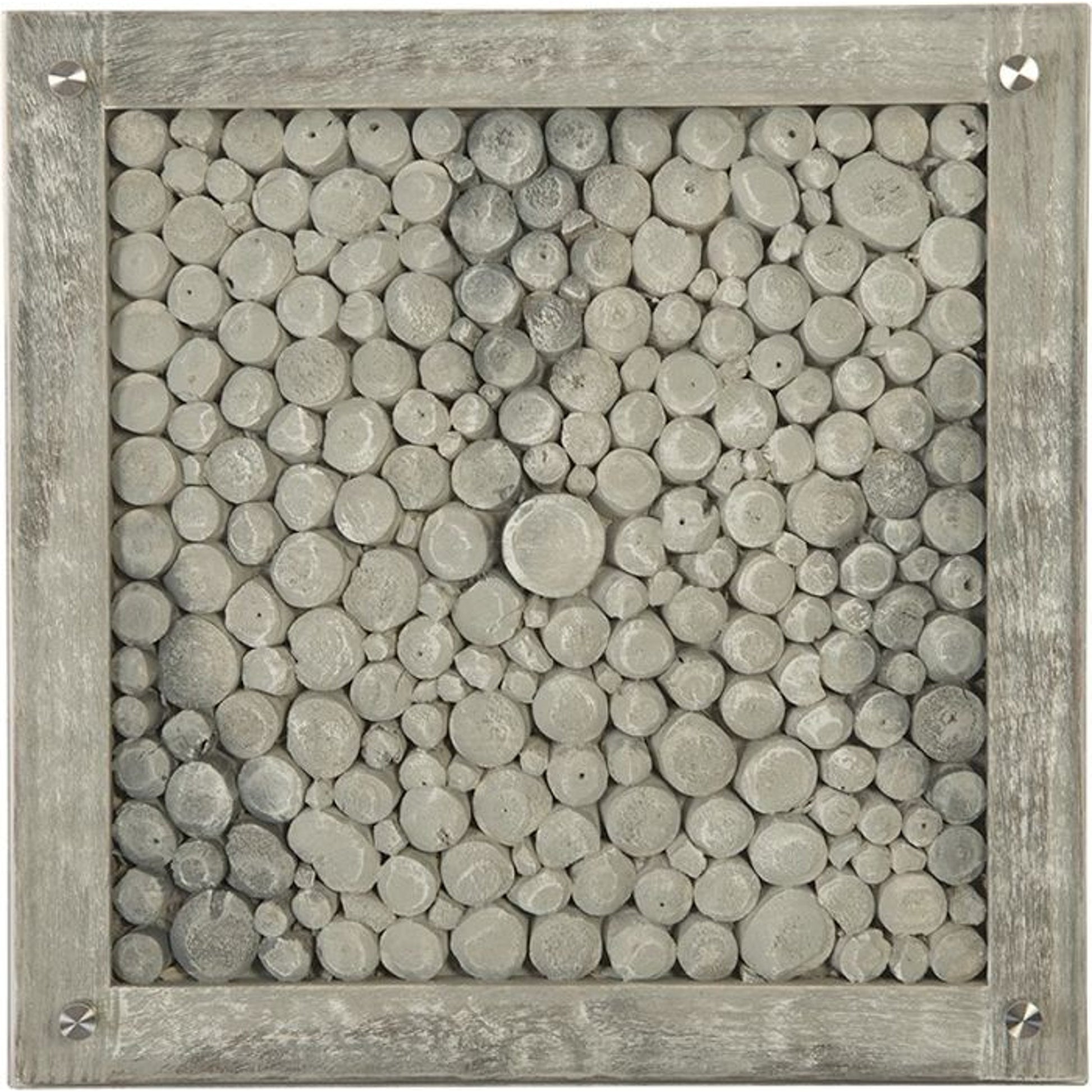 Driftwood Wall Tile by Phillips Collection in silver, gray. Made from wood in a modern style.