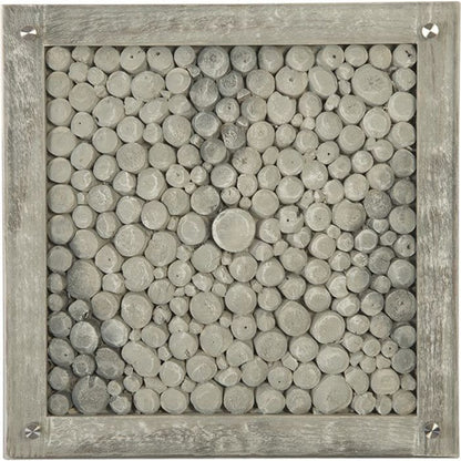 Driftwood Wall Tile by Phillips Collection in silver, gray. Made from wood in a modern style.