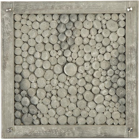 Driftwood Wall Tile by Phillips Collection in silver, gray. Made from wood in a modern style.