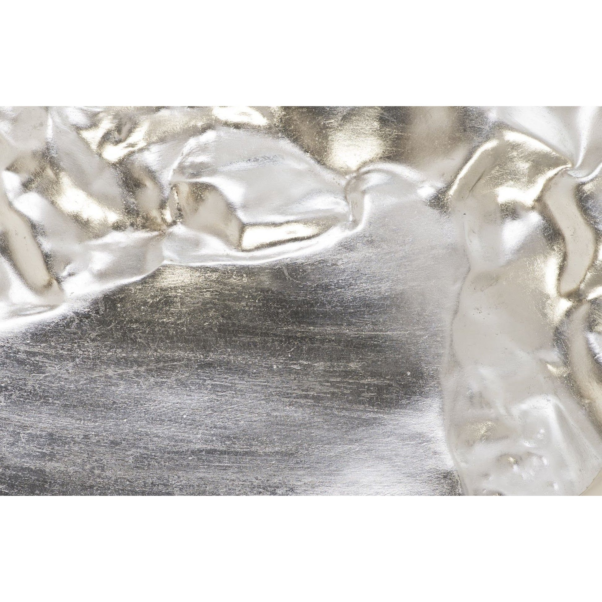 Mercury Round Silver Mirror by Phillips Collection in silver and silver leaf. Made from resin, resin composite in a modern style.