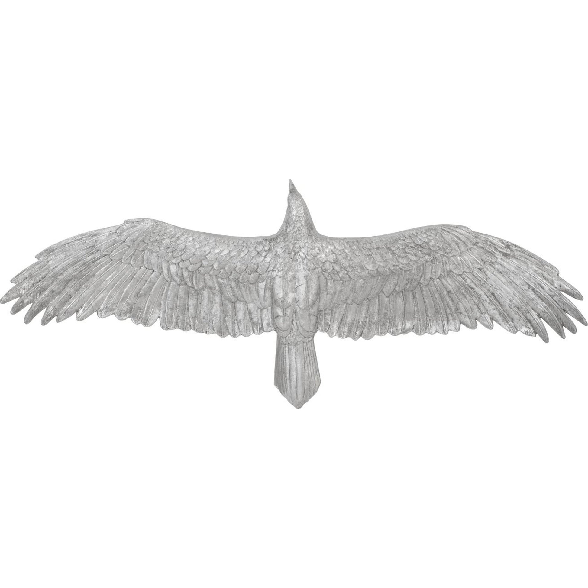Soaring Eagle Wall Art by Phillips Collection in silver and silver leaf. Made from resin in a eclectic & global style.