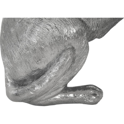 Labrador by Phillips Collection in silver and liquid silver. Made from resin in a transitional style.