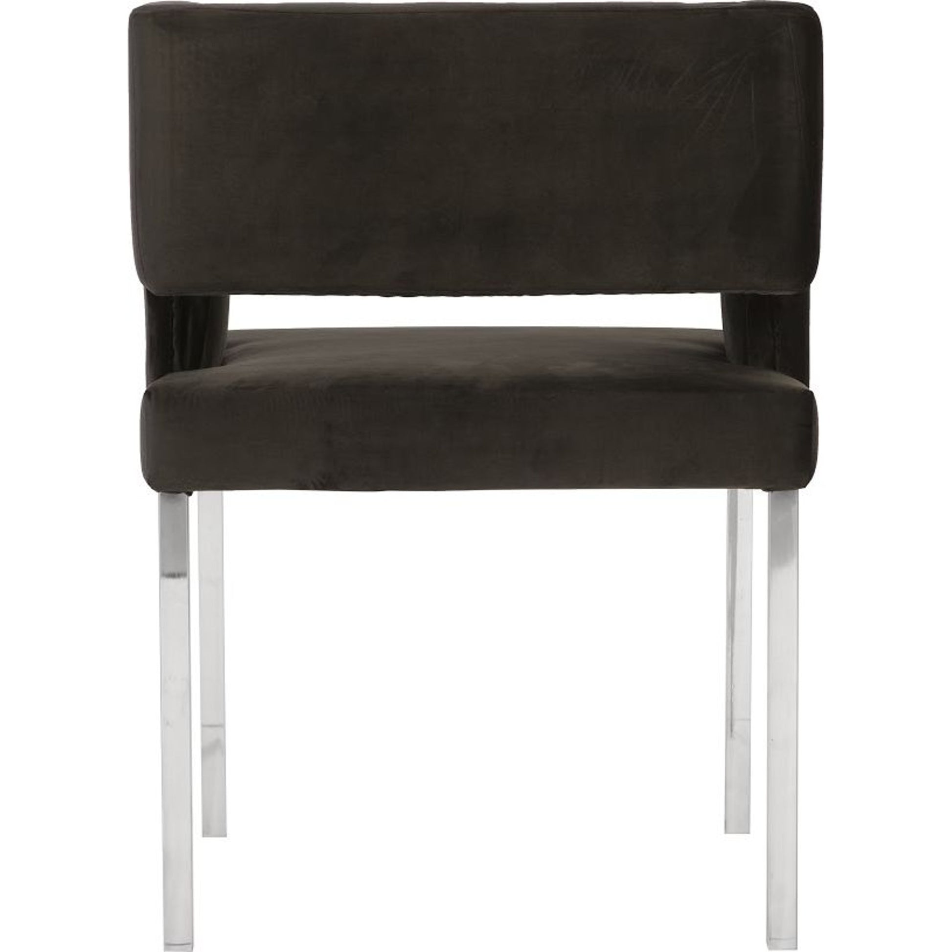 Raffia Dining Chair by Phillips Collection in black, silver. Made from other fabrics in a modern style.