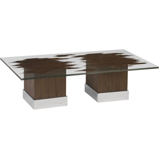 Floating Slice Coffee Table by Phillips Collection in brown, silver. Made from wood in a eclectic & global style.