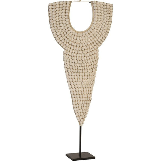 Giant Shell Necklace by Phillips Collection in beige, black. Made from shell in a eclectic & global style.