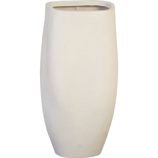 Claire Planter by Phillips Collection in white and stone cast. Made from resin in a modern style.