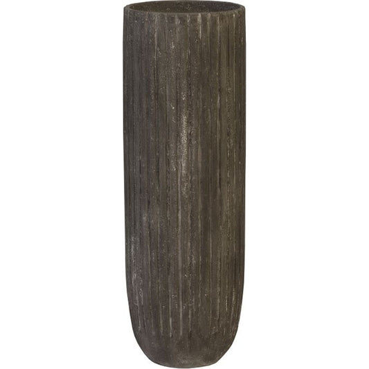 Lourdes Planter by Phillips Collection in gray and stone cast. Made from resin in a modern style.