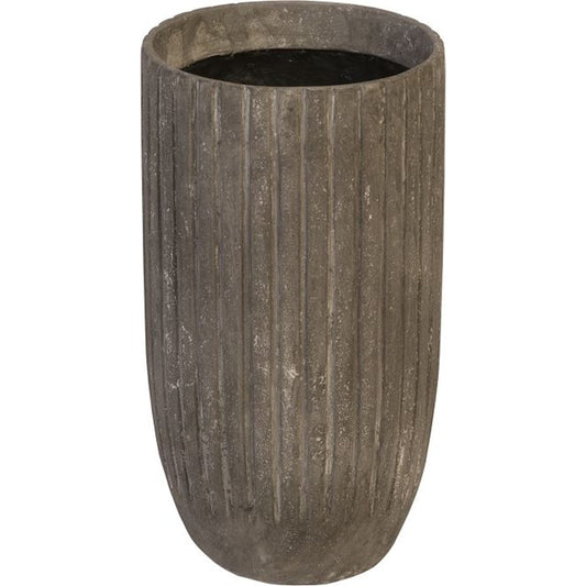 Lourdes Planter by Phillips Collection in gray and stone cast. Made from resin in a modern style.