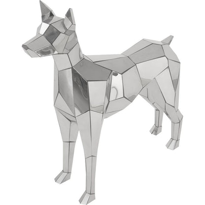 Crazy Cut Dog by Phillips Collection in silver. Made from metal in a modern style.