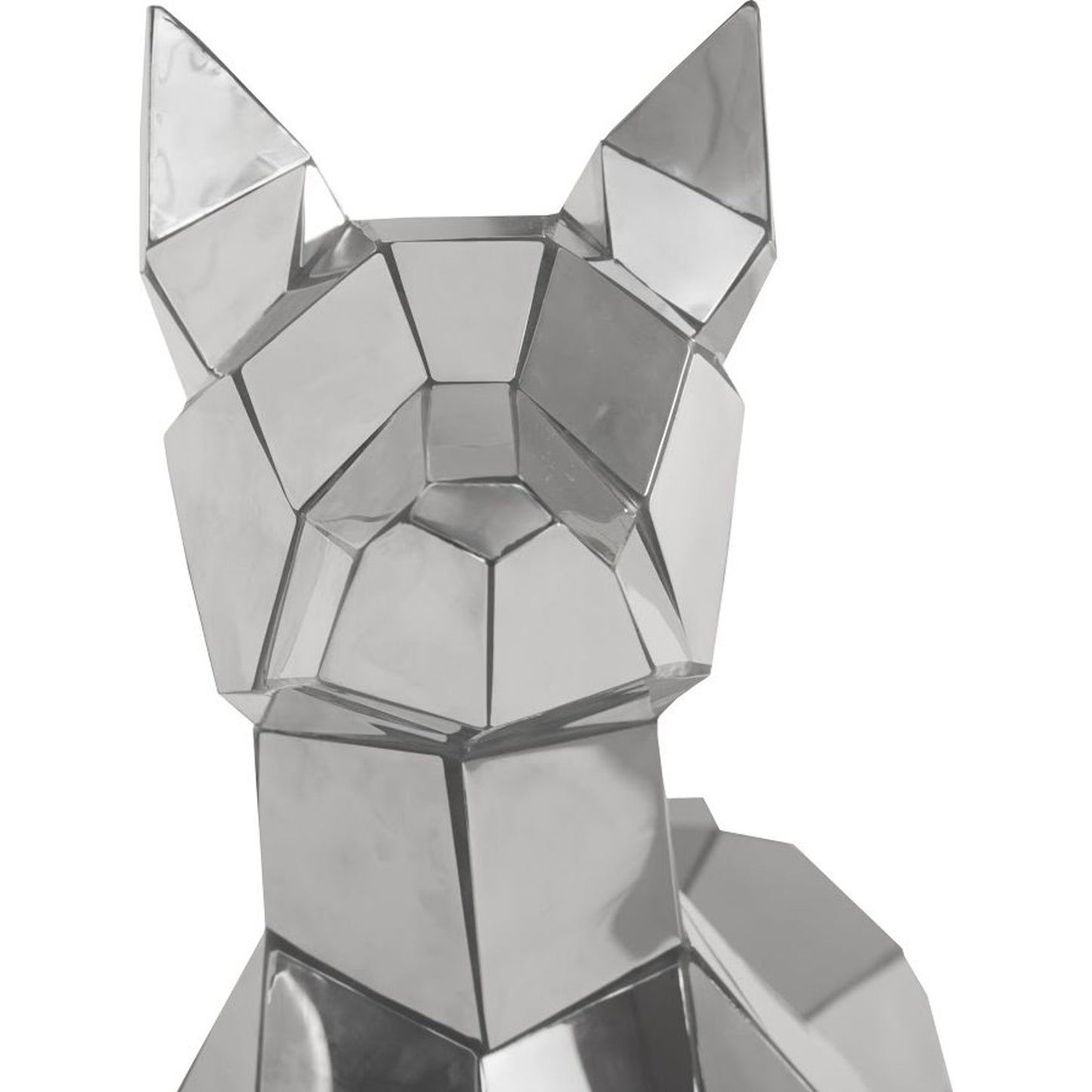 004 SR-820290 | Closeup | Crazy Cut Dog by Phillips Collection in silver. Made from metal in a modern style.