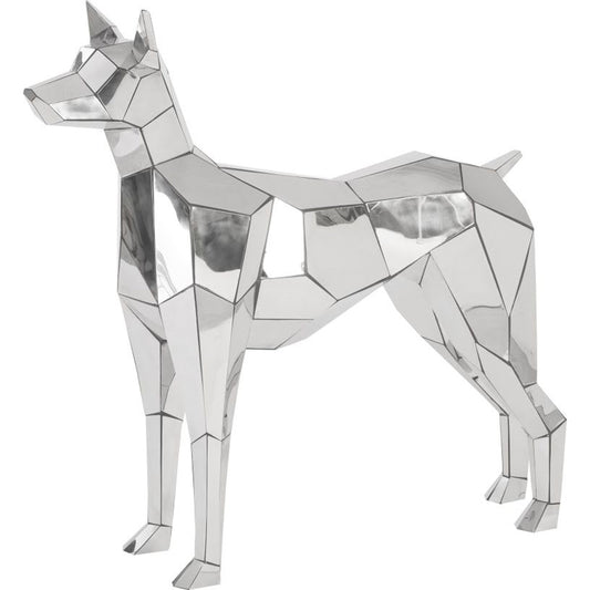 Crazy Cut Dog by Phillips Collection in silver. Made from metal in a modern style.
