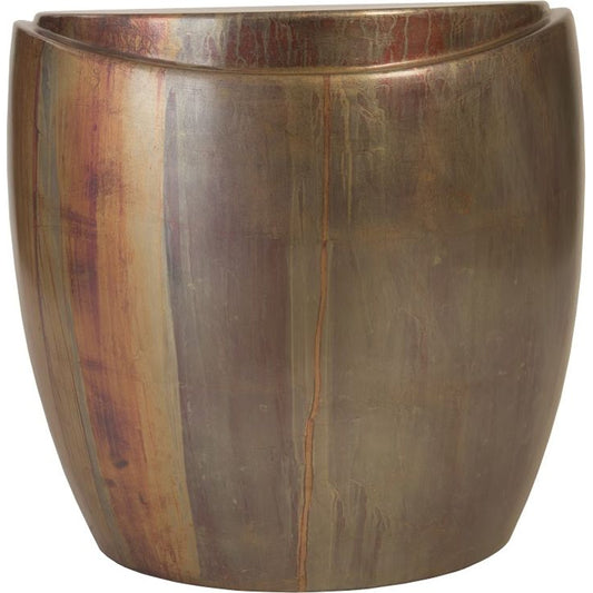 Sweep Side Table by Phillips Collection in brown and copper patina. Made from resin in a eclectic & global style.