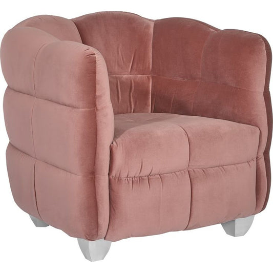 Cloud Club Chair by Phillips Collection in silver, pink. Made from other fabrics in a eclectic & global style.